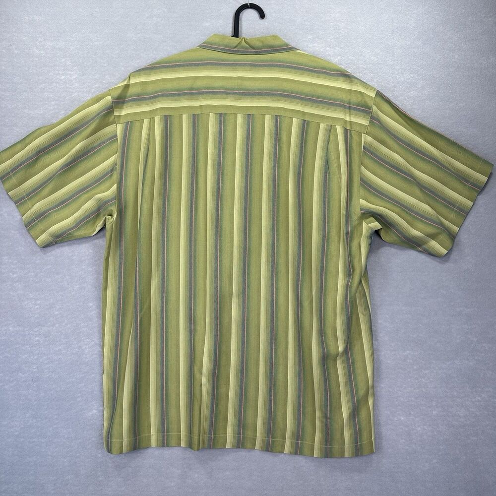 Tommy Bahama Mens‎ L 100% Silk “Groovy” Green Button Up Hawaiian Tropical Shirt - Picture 3 of 10
